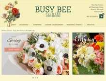 Tablet Screenshot of busybeeflowersnewton.com